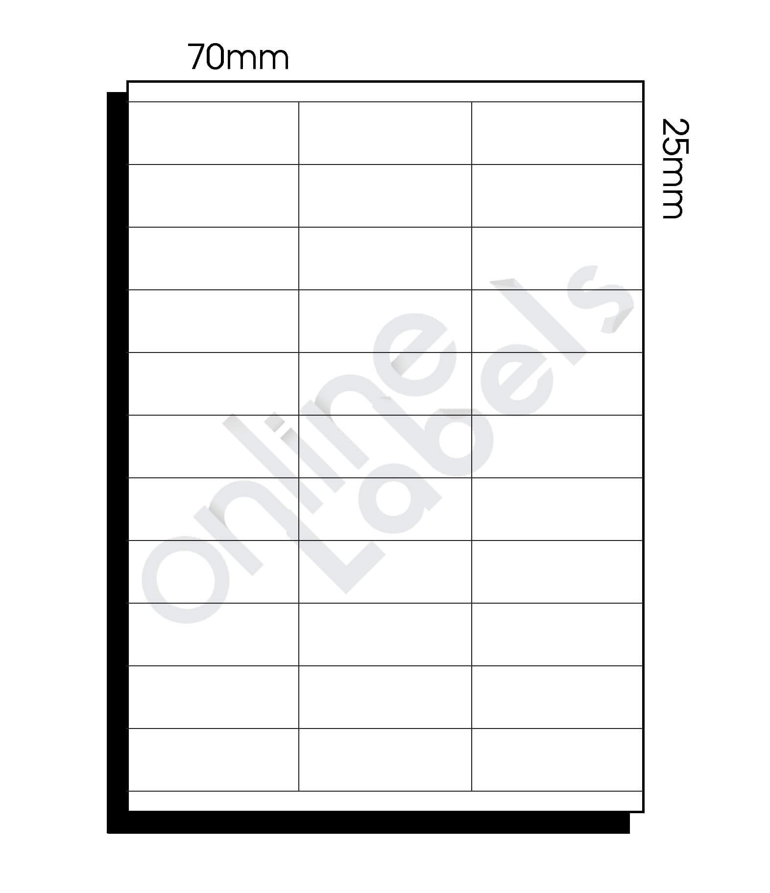70Mm X 25Mm Labels Per Sheet Online Label Es Microsoft Word Throughout 30 Labels Per Sheet Template