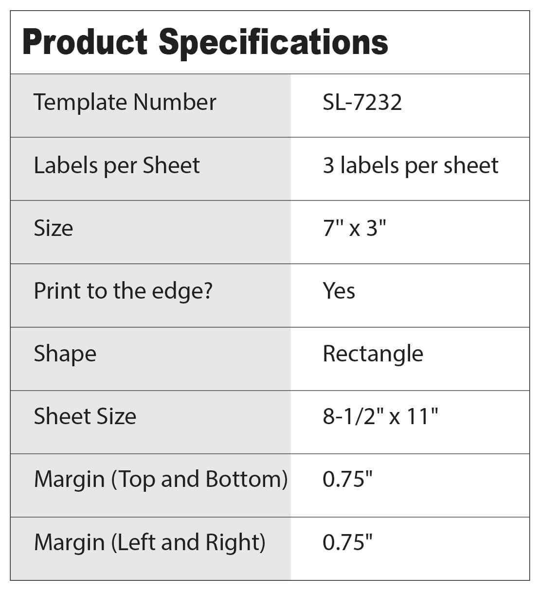 7″ X 3″ Rectangle Labels  3 Labels Per Sheet – Shannza With Regard To 3 Labels Per Sheet Template