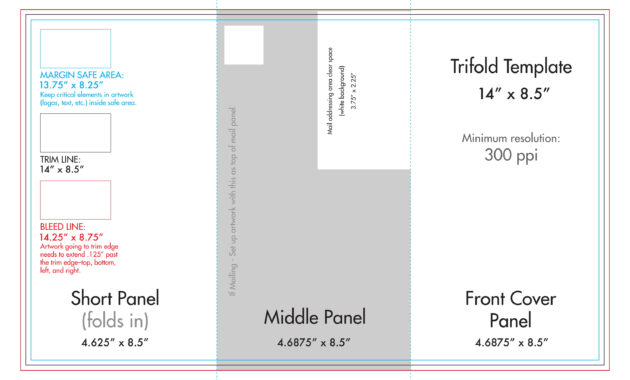 8.5&quot; X 14&quot; Tri Fold Brochure Template - U.s. Press regarding 6 Sided Brochure Template