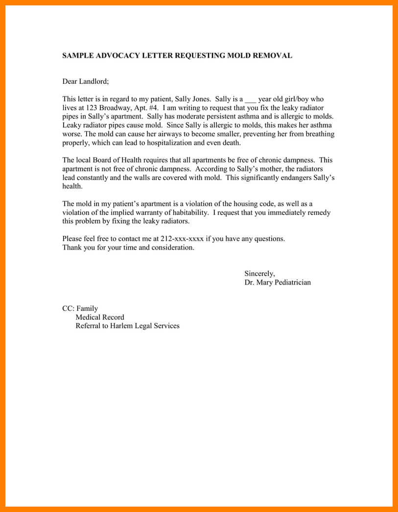 8+ Advocacy Letter Example | Letter Adress Throughout Advocacy Letter Template