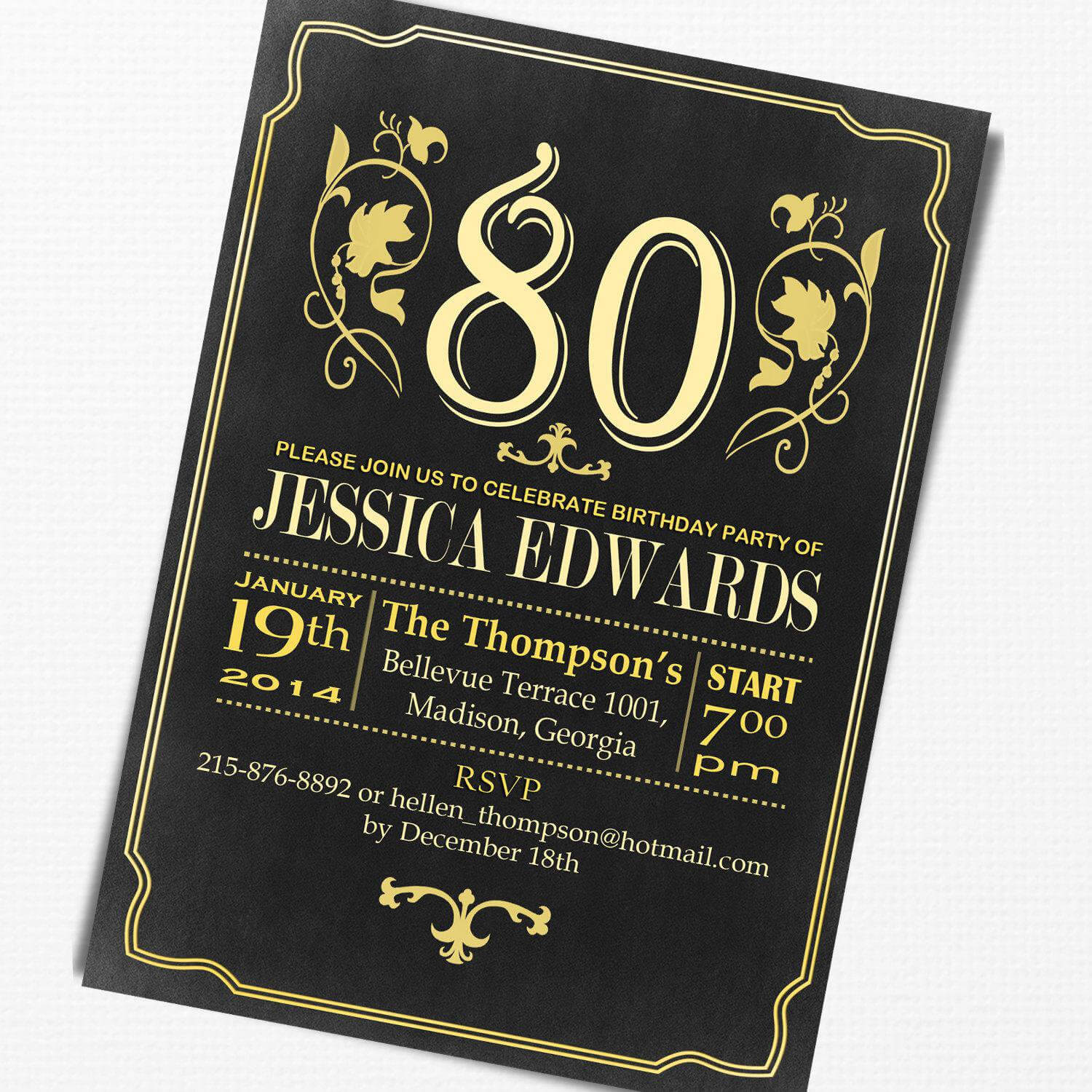 80Th Birthday Invitations : 80Th Birthday Invitations For With 80Th Birthday Invitation Templates