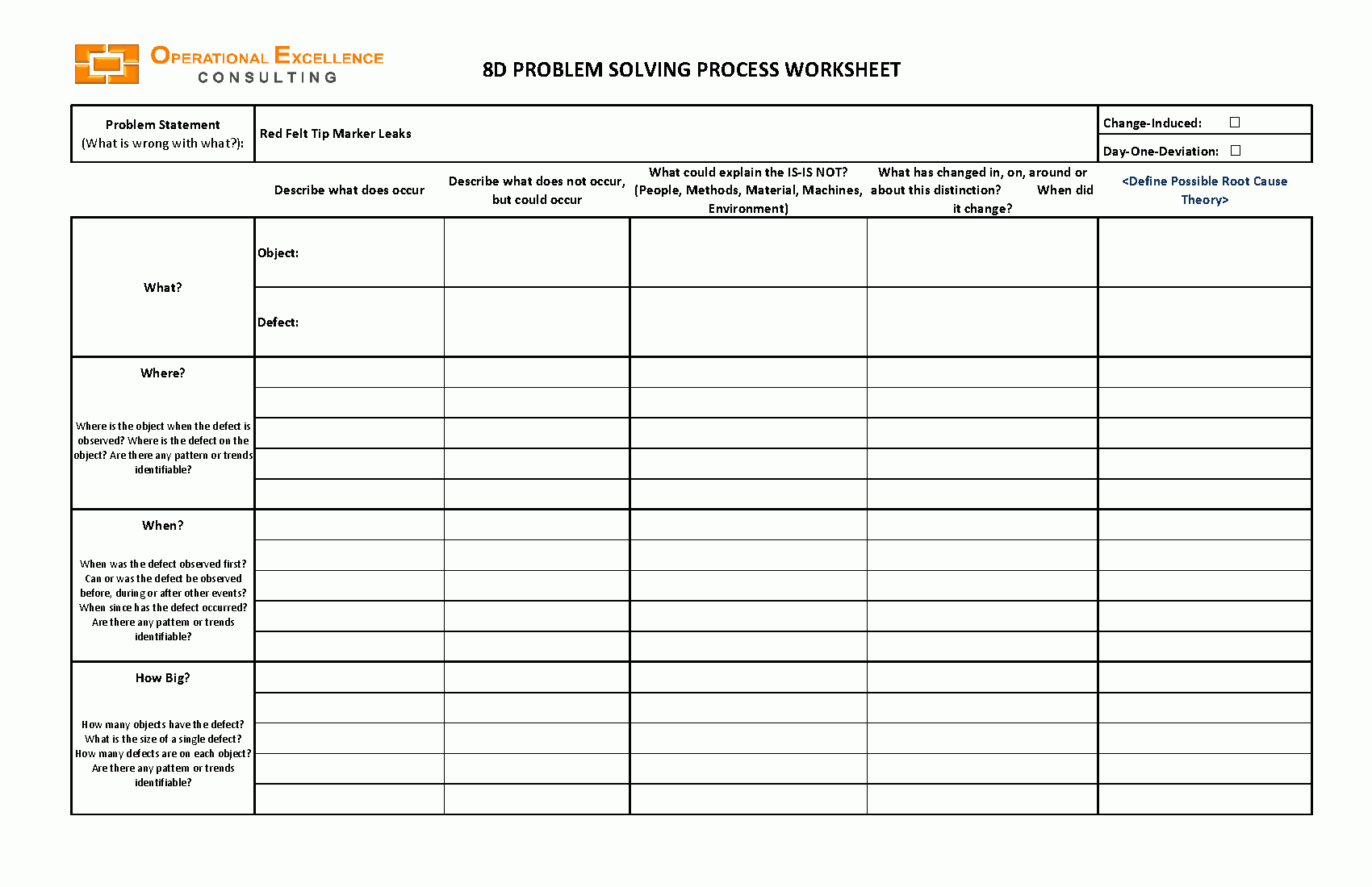 8D Problem Solving Process Excel Templates (Excel For 8D Report Format Template