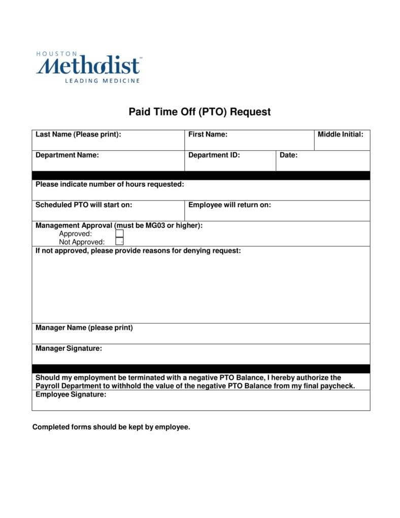 9+ Pto Request Form Templates – Pdf | Free & Premium Templates Intended For Check Request Form Template