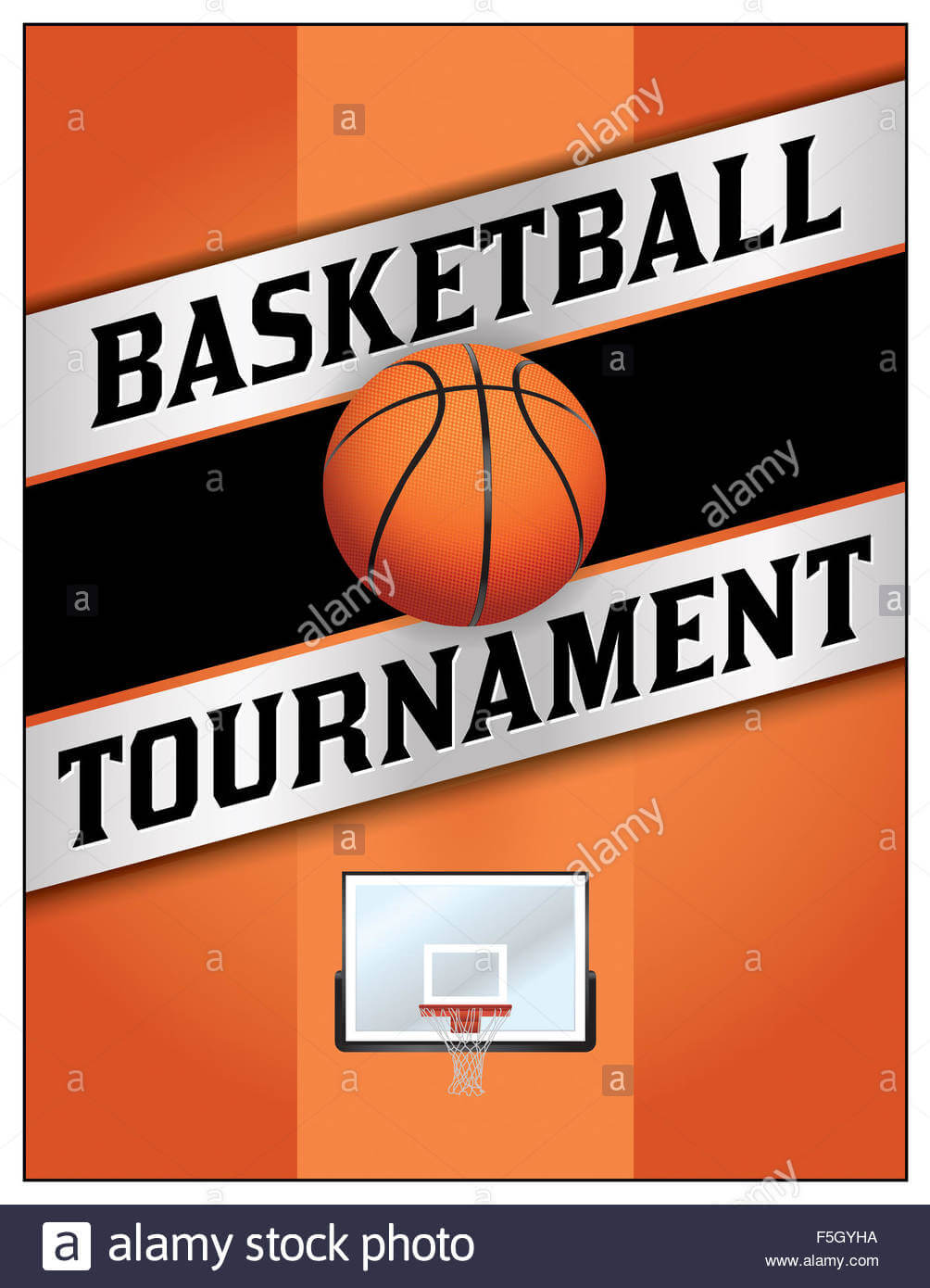 A Flyer Or Poster Illustration Design For A Basketball For Basketball Tournament Flyer Template
