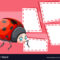 A Ladybug On Note Template Intended For Blank Ladybug Template
