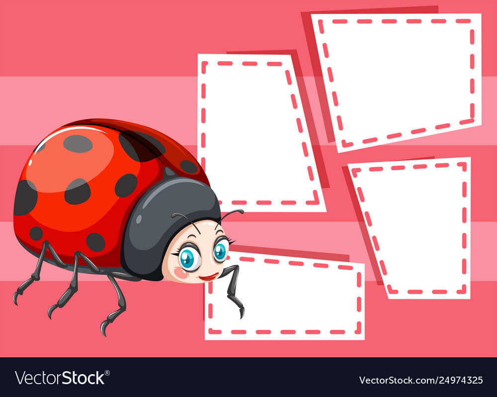 A Ladybug On Note Template intended for Blank Ladybug Template A Ladybug On Note Template Intended For Blank Ladybug Template