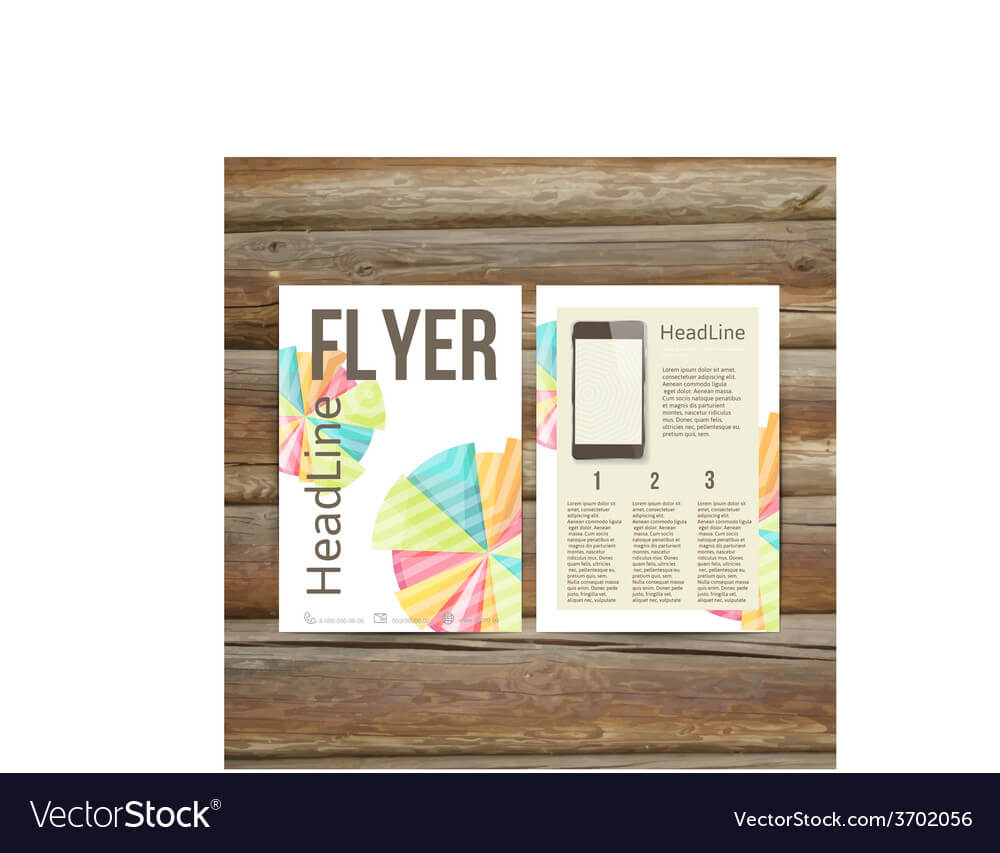 Abstract Brochure Flyer Design Template In Bulletin Board Flyer Template