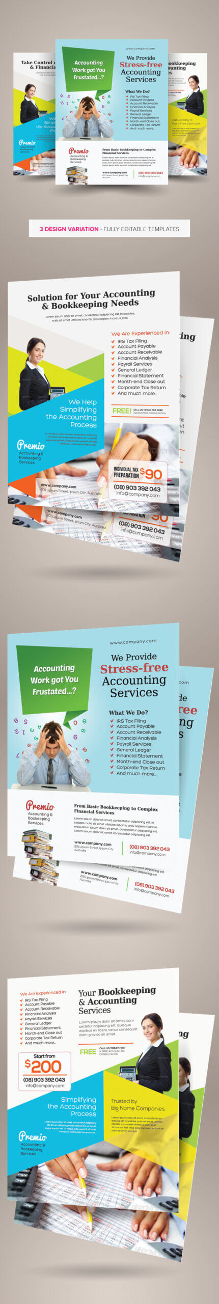 Accounting And Bookkeeping Services Flyers On Behance Inside Accounting Flyer Templates