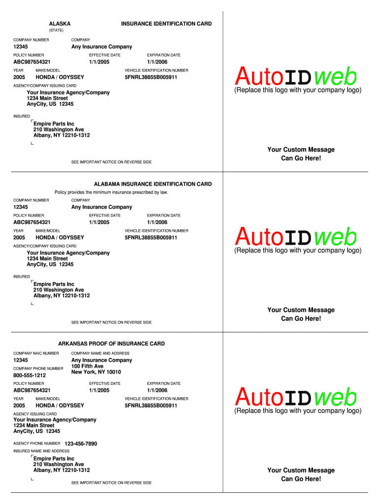 Acord 50 Hi Watermark – Fill Online, Printable, Fillable With Auto Insurance Id Card Template