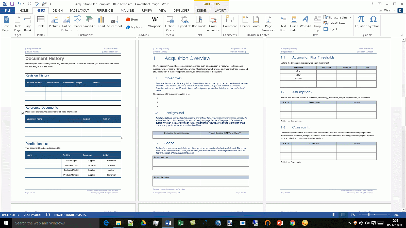 Acquisition Plan Template (Ms Office) With Acquisition Strategy Template