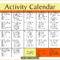 Activity Calendar Template – Printable Week Calendar with regard to Blank Activity Calendar Template