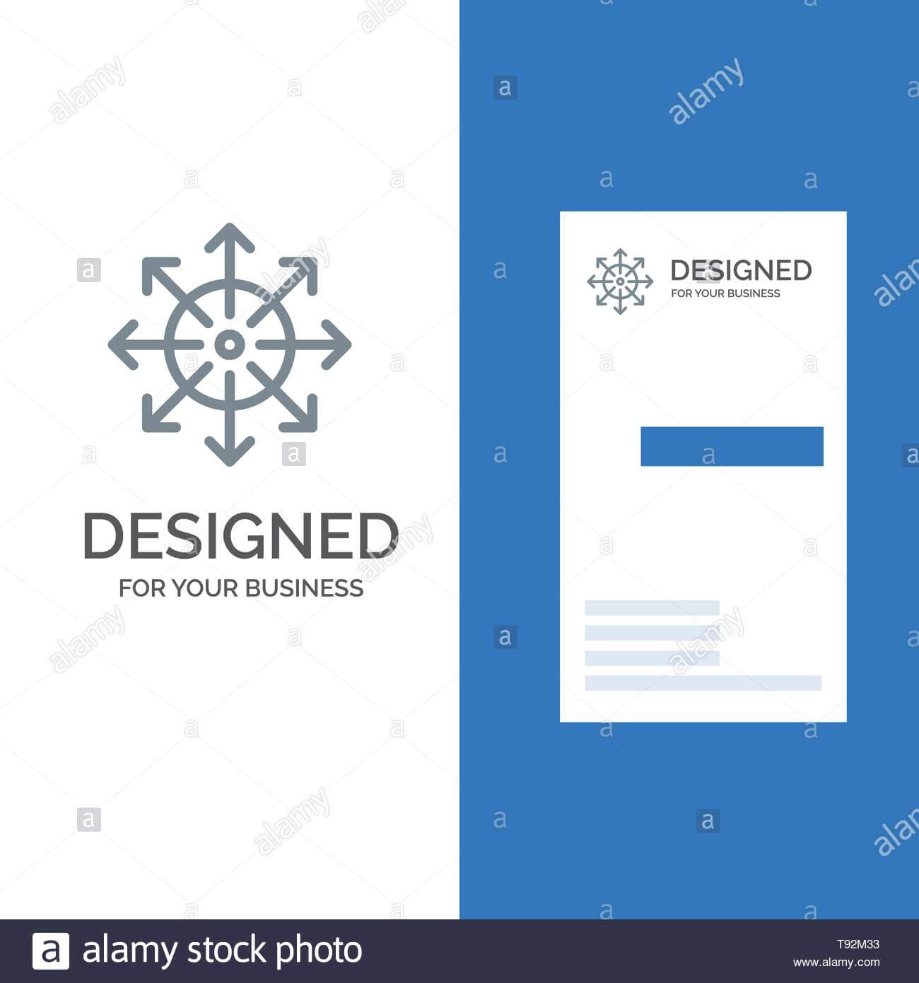Ads, Advertising, Media, News, Platform Grey Logo Design And Within Advertising Card Template