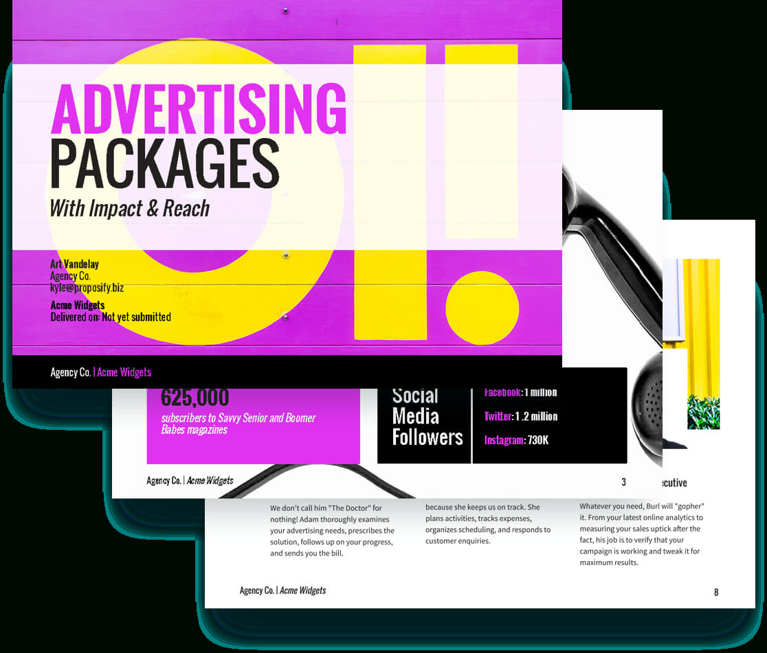 Advertising Proposal Template – Free Sample | Proposify Regarding Advertising Proposal Template