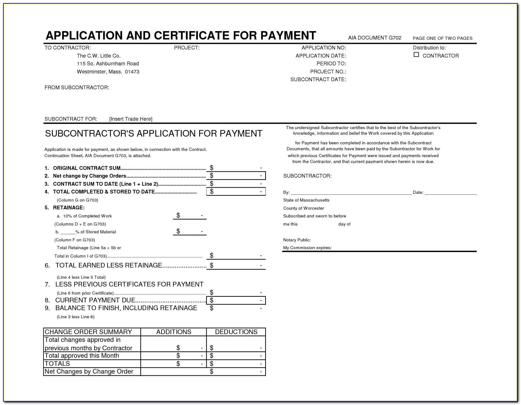 Aia Billing Form G702 – Form : Resume Examples #eakwgp3Kgy Intended For Certificate Of Payment Template