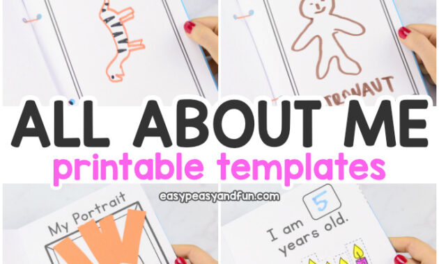 All About Me Printable Book Templates - Easy Peasy And Fun with All About Me Book Template
