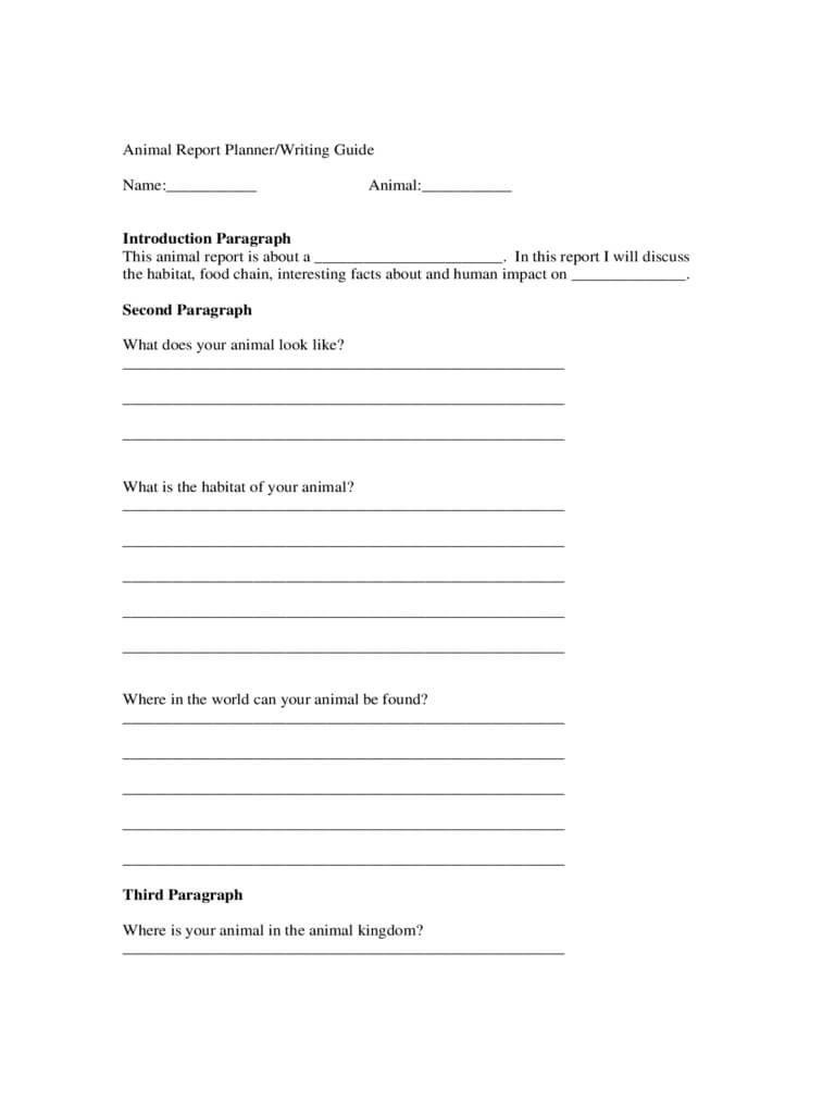 Animal Report Template – 5 Free Templates In Pdf, Word In Animal Report Template