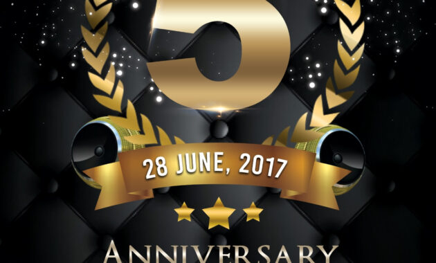 Anniversary Night – Free Psd Flyer Template - Free Psd Flyer regarding Anniversary Flyer Template Free