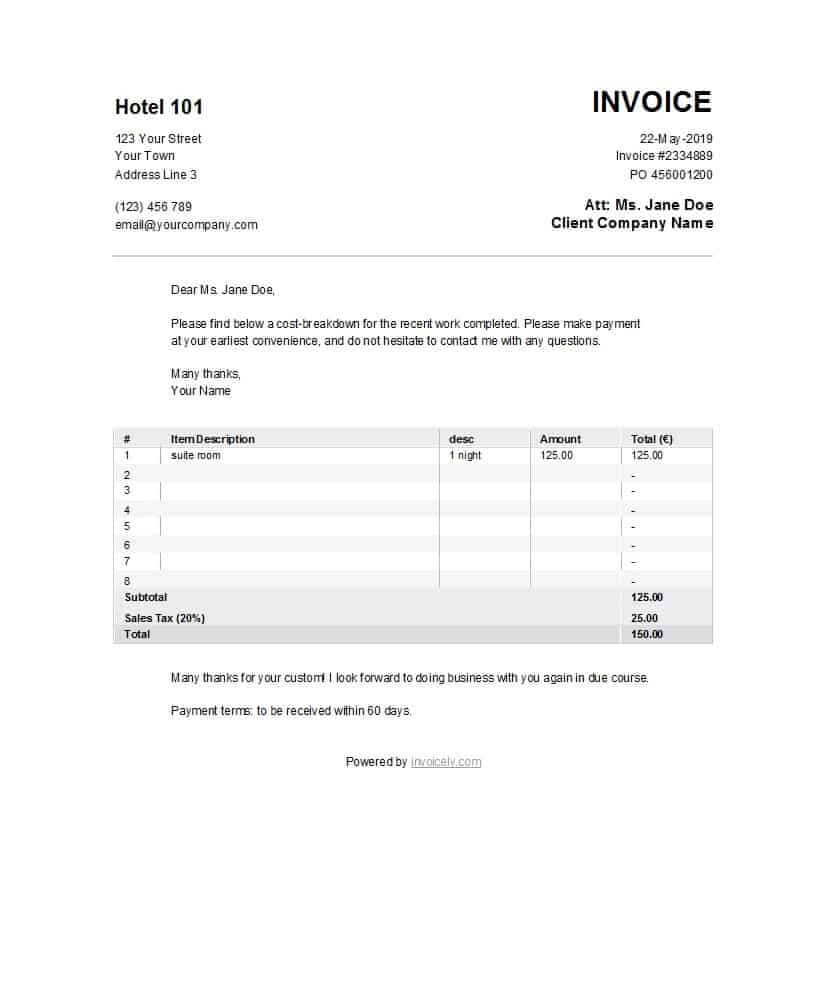 Another Word For Invoice Receipt Gst Sample Bill Format In Throughout Another Word For Template