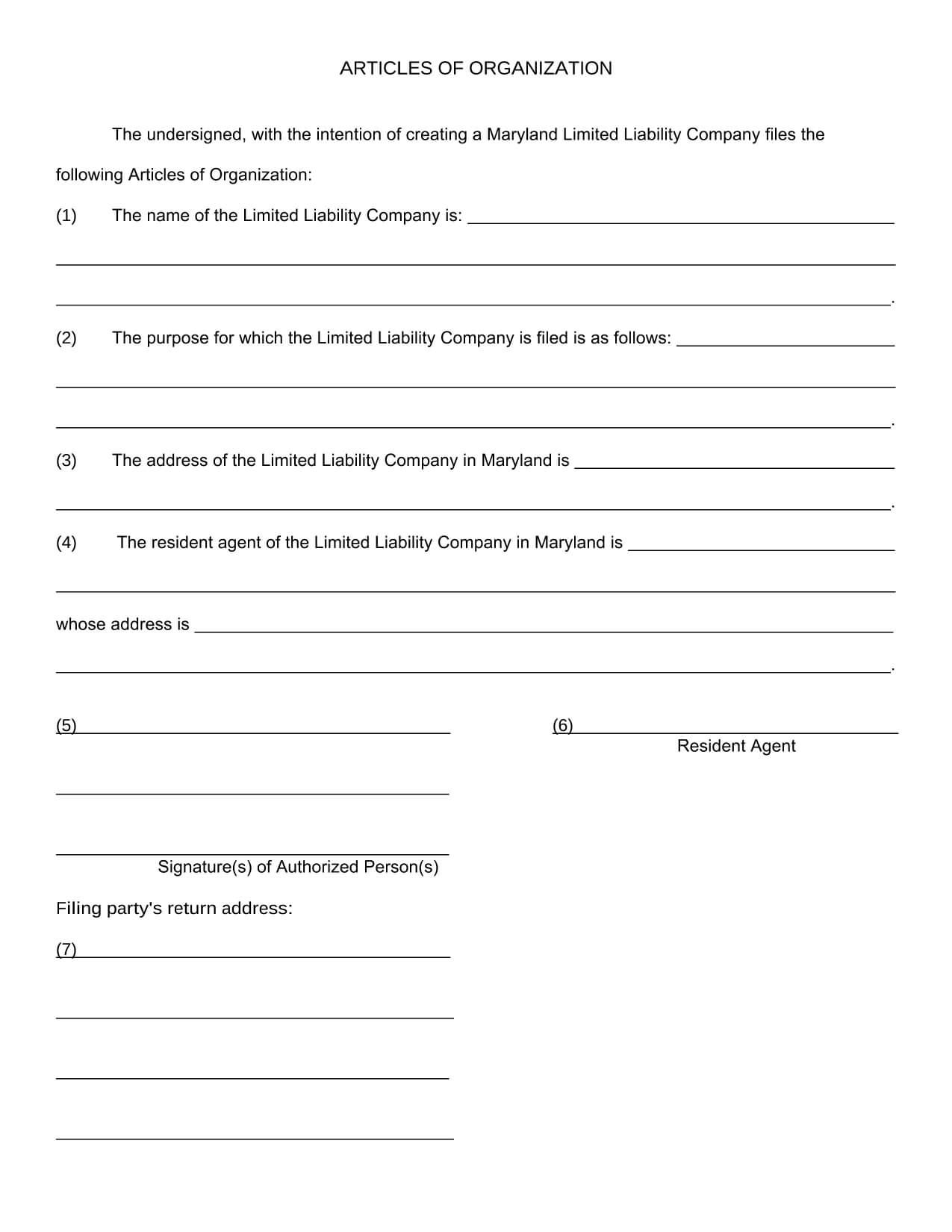 Articles Of Organization: What They Are And How To File Them Regarding Articles Of Organization Llc Template