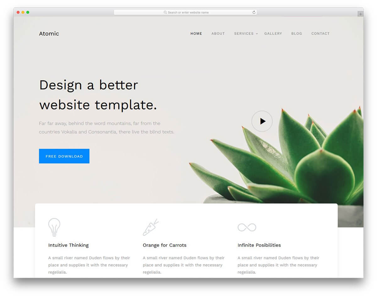Atomic – Best Free Business Website Template 2020 – Colorlib For Basic Business Website Template