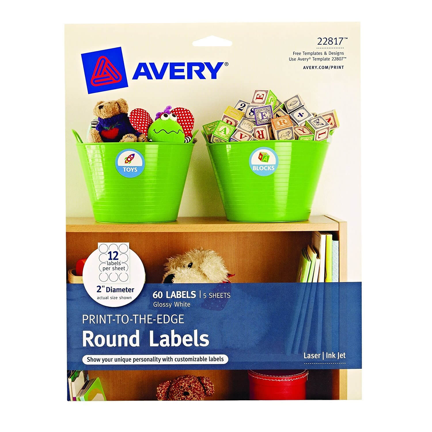 Avery 22817 Print To Edge Round Labels, 2Inch – The Birch Intended For 2 Inch Round Label Template