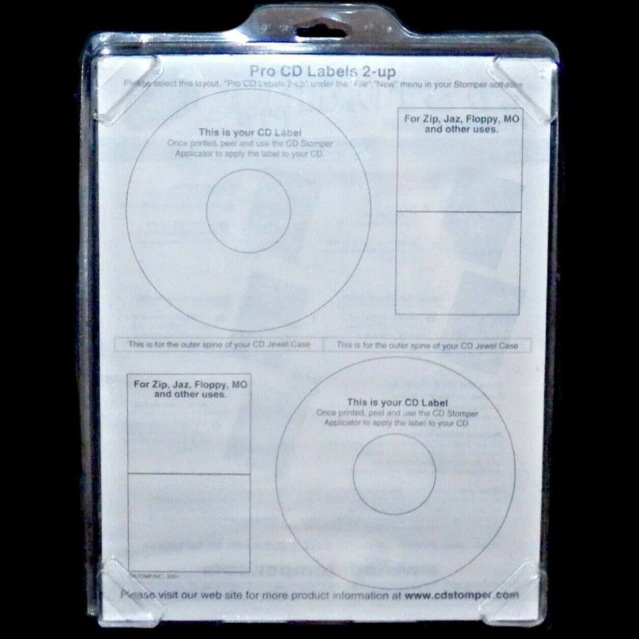 Avery 98122 Labels For Use With Cd Stomper Cd/dvd Labeling System White  Matte In Cd Stomper 2 Up Standard With Center Labels Template