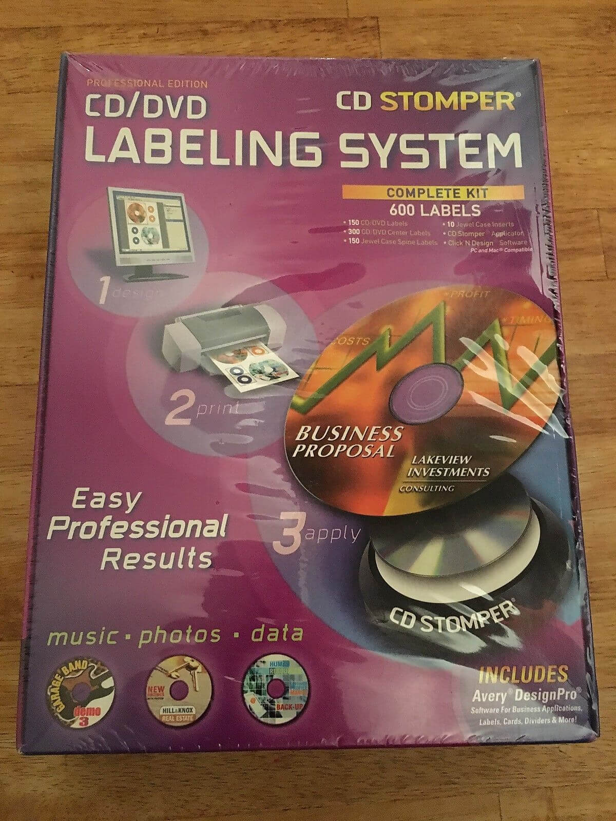 Avery Cd Stomper Pro Cd/dvd Labeling System And 33 Similar Items In Cd Stomper 2 Up Standard With Center Labels Template