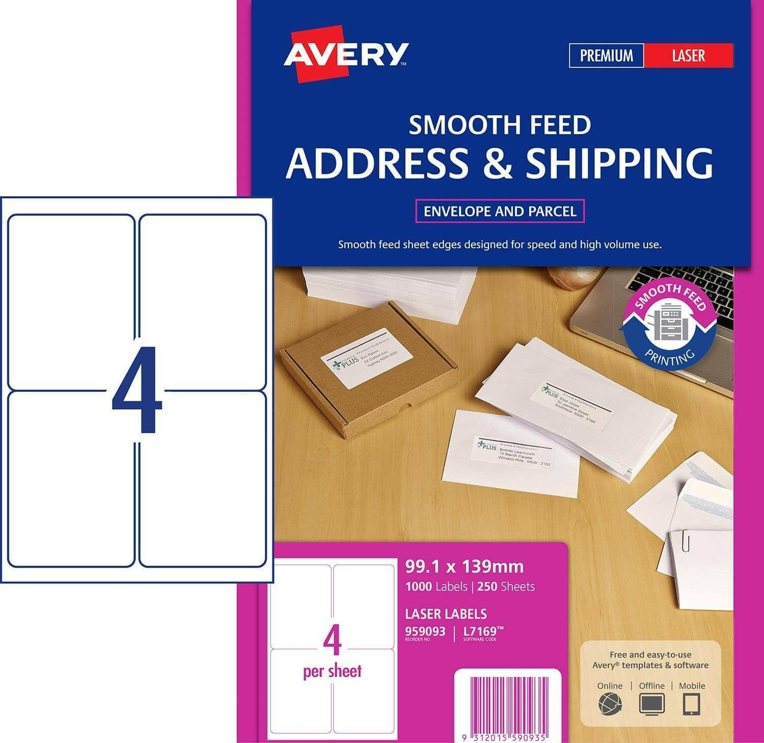 Avery Templates 4 Per Page – Colona.rsd7 Pertaining To 65 Label Template