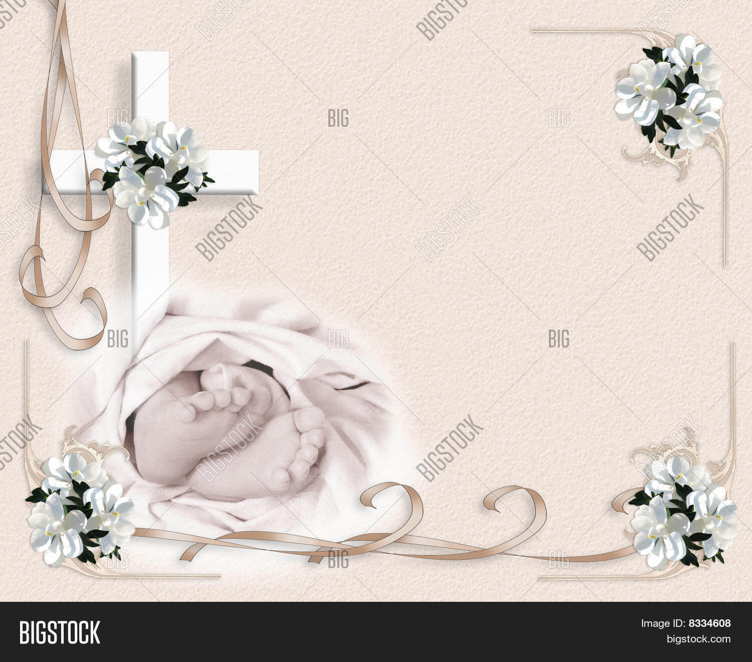 Baby Baptism Image & Photo (Free Trial) | Bigstock For Blank Christening Invitation Templates