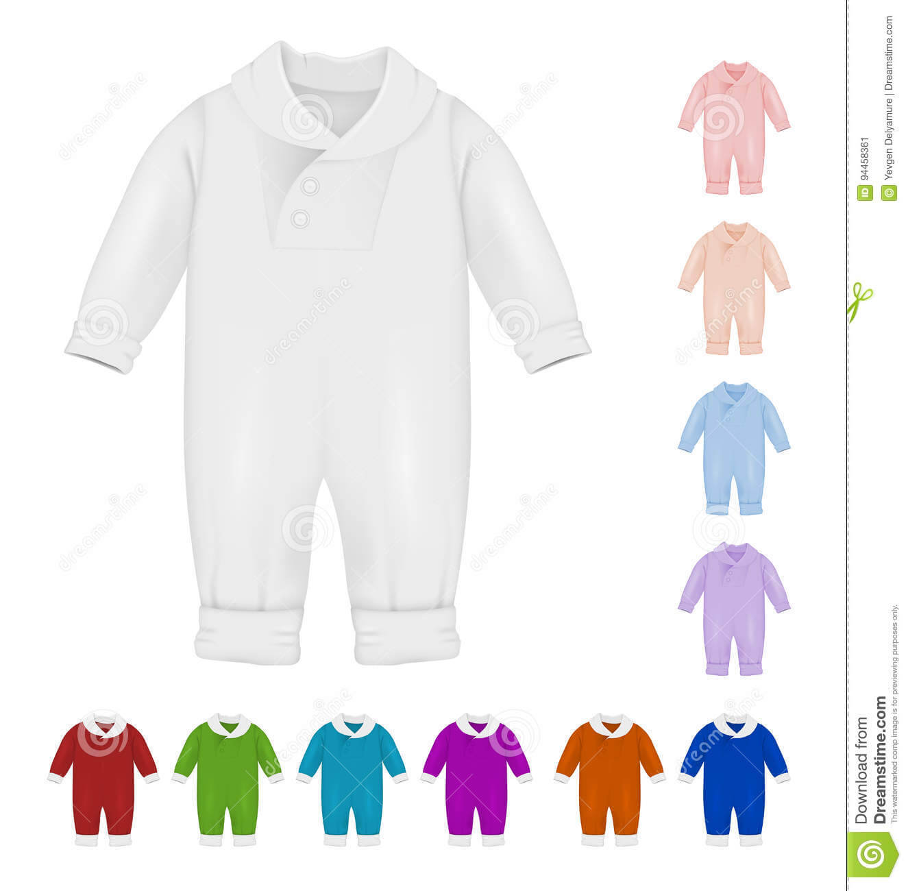 Baby Bodysuit Blank Template. Stock Vector – Illustration Of Throughout Blank Elephant Template