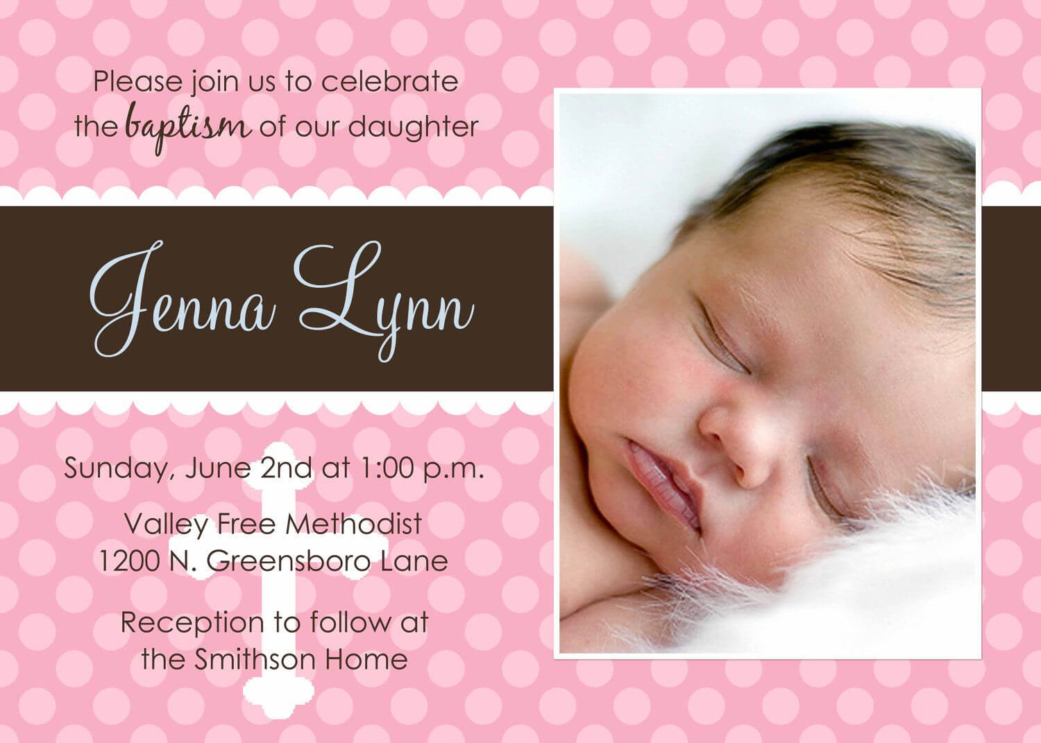 Baby Christening Invitations Wording : Baby Christening For Baptism Invitation Card Template
