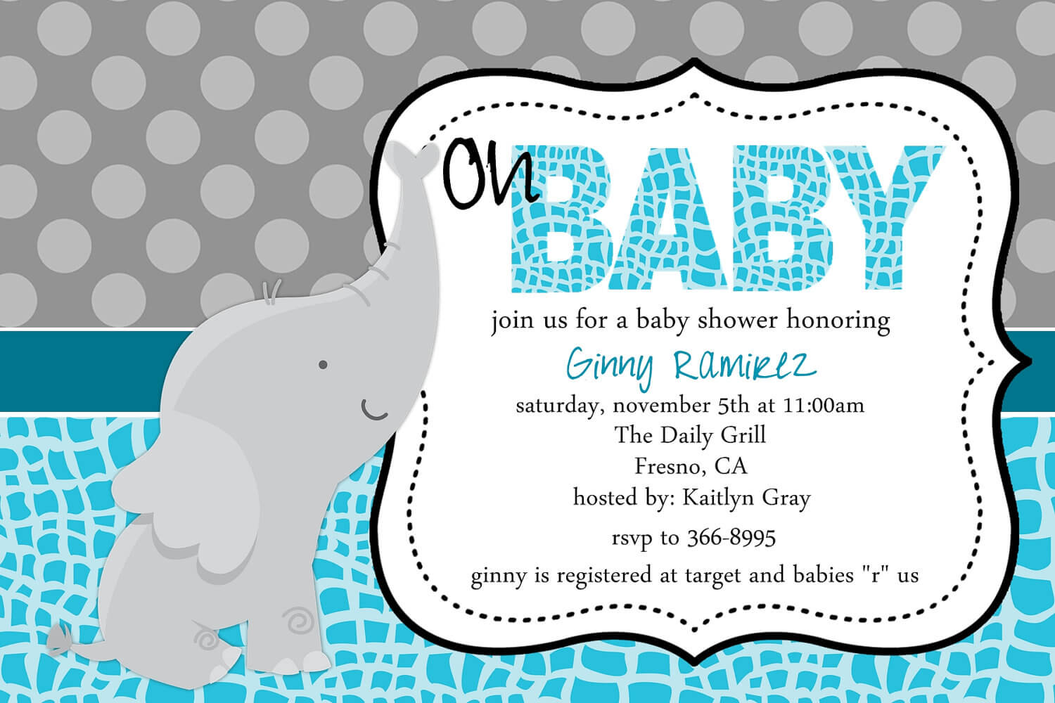 Baby Shower Invitation Templates For Word Throughout Baby Shower Invitation Templates For Word