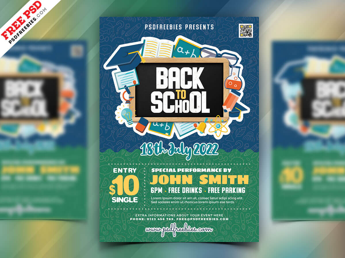 Back To School Party Flyer Design Psd | Psdfreebies For Back To School Party Flyer Template