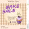 Bake Sale Promotion Flyer With Violet Cupcake Stock Vector Within Bake Sale Flyer Free Template