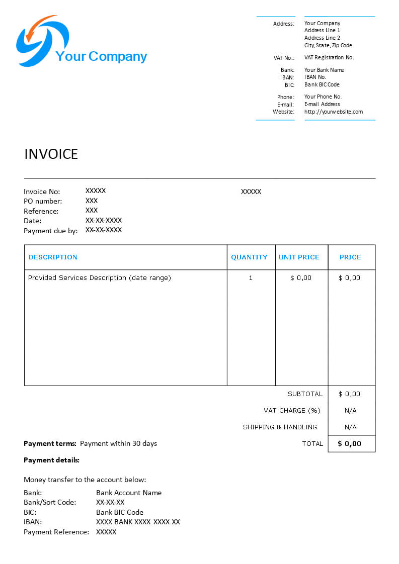 Bakery Invoice Word | Templates At Allbusinesstemplates With Regard To Bakery Invoice Template