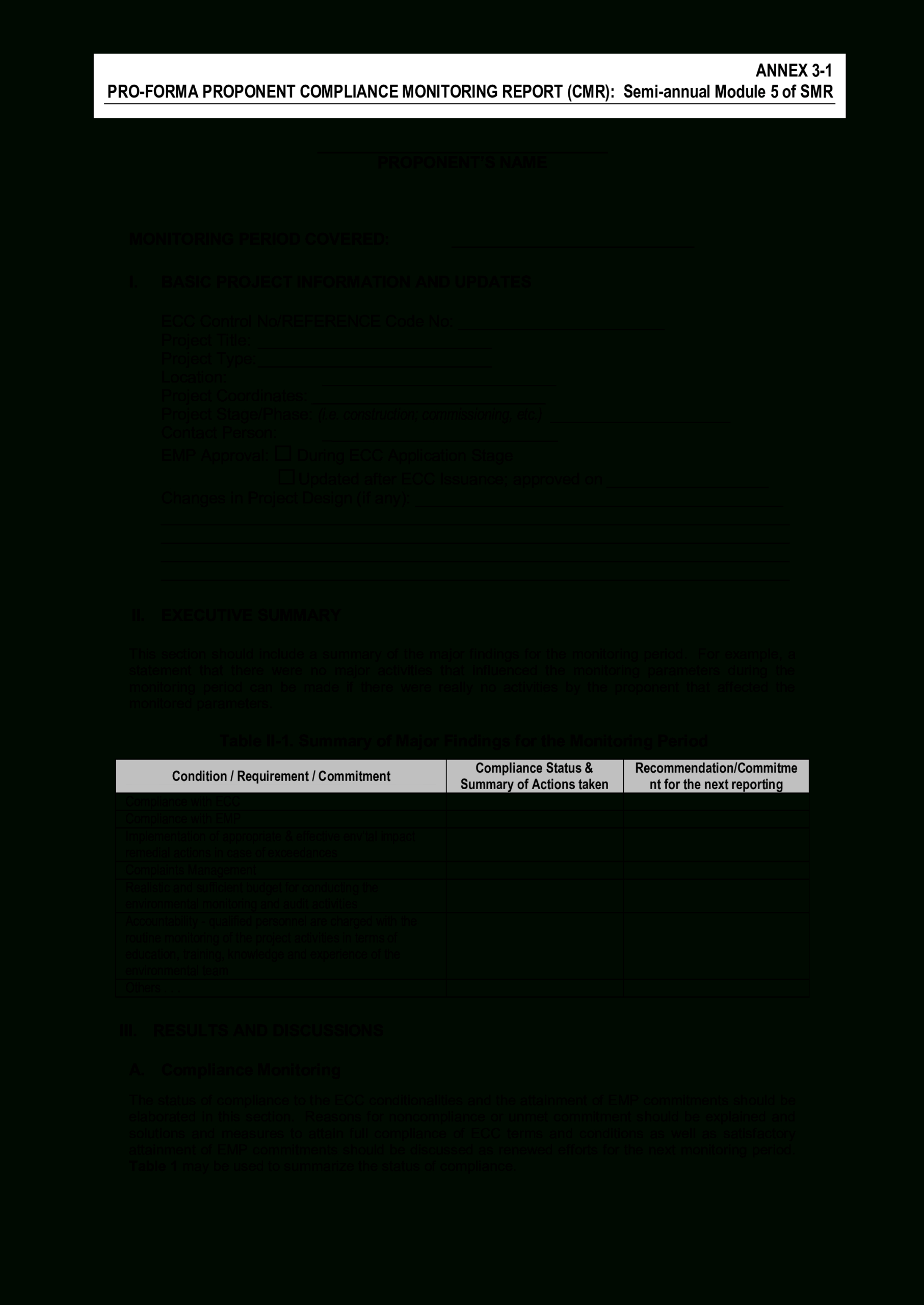 Bank Compliance Report | Templates At Allbusinesstemplates Within After Training Report Template