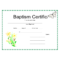 Baptism Certificate – 4 Free Templates In Pdf, Word, Excel With Baptism Certificate Template Download