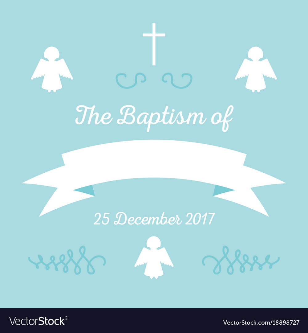 Baptism Invitation Template With Christening Banner Template Free