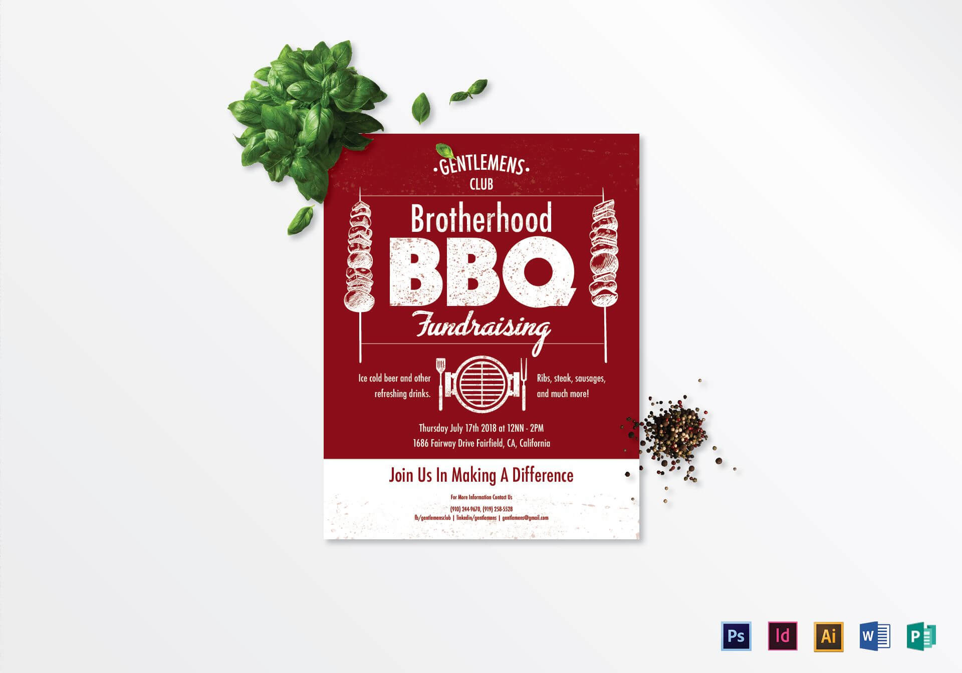 Barbecue Fundraising Flyer Template Within Bbq Fundraiser Flyer Template