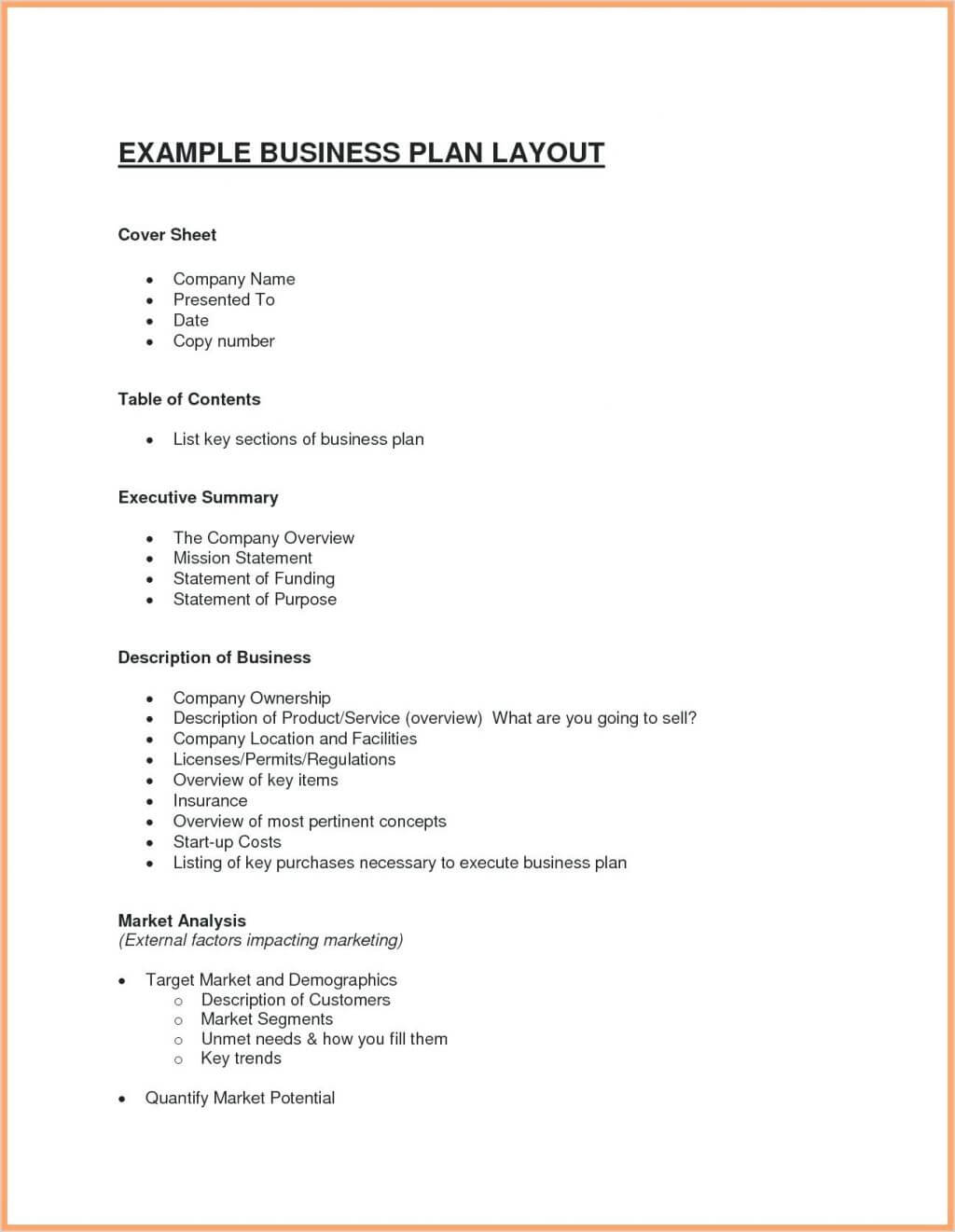 Basic Business Plan Sample Simple Template Pdf Retail Word Inside Business Plan Template Free Word Document