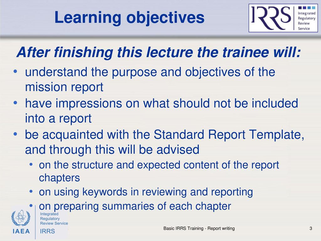 Basic Irrs Training Lecture 7 – Ppt Download For After Training Report Template