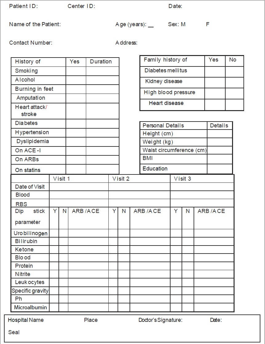 Basics Of Case Report Form Designing In Clinical Research In Case Report Form Template