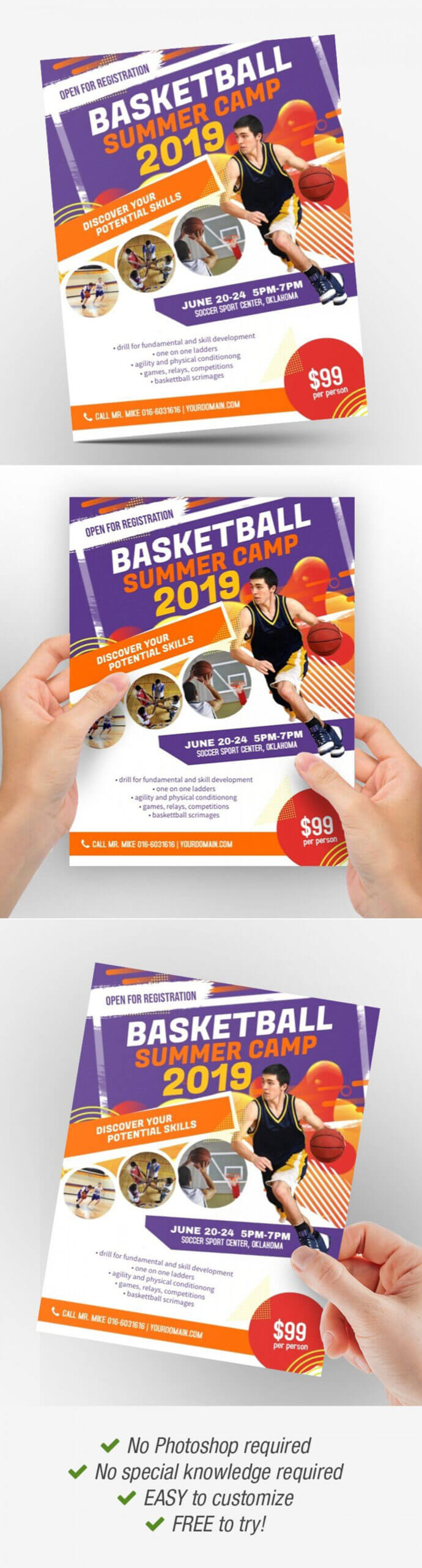 Basketball Camp Brochure Template Regarding Basketball Camp Brochure Template