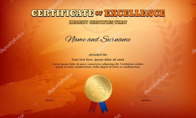 Basketball Camp Certificate Template | Certificate Template within Basketball Camp Certificate Template