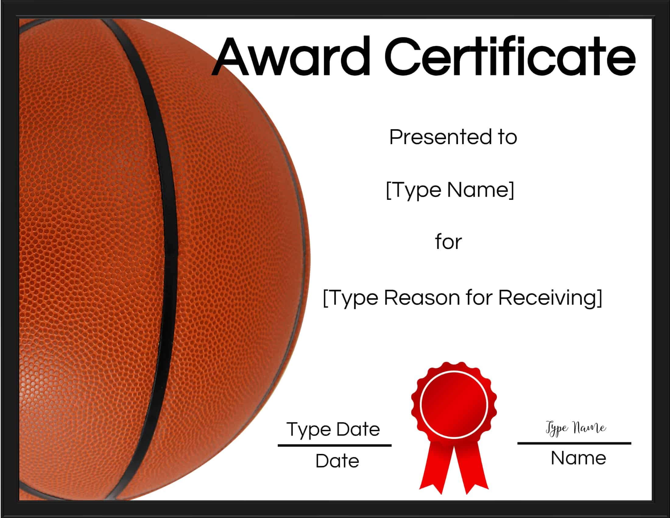 Basketball Certificates Throughout Basketball Certificate Template