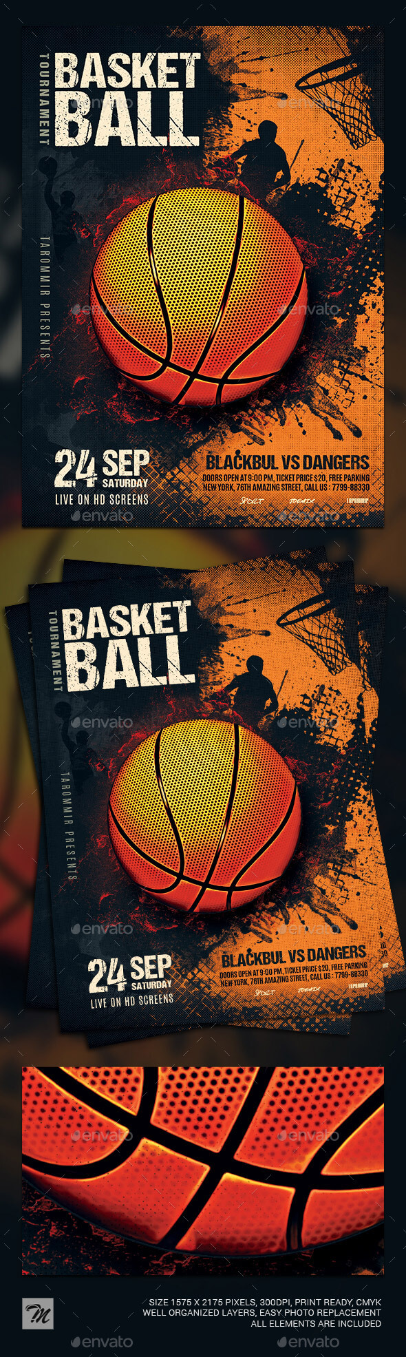 Basketball Tournament Flyer Graphics, Designs & Templates For Basketball Tournament Flyer Template