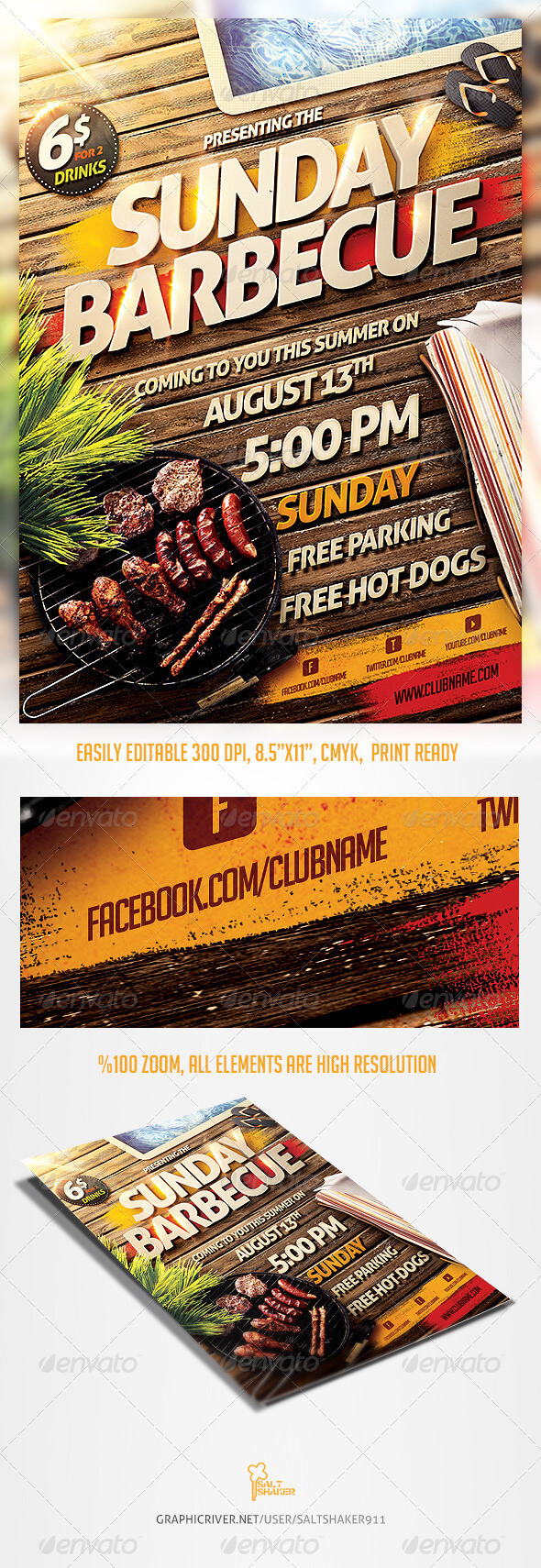 Bbq Graphics, Designs & Templates From Graphicriver Regarding Bbq Fundraiser Flyer Template