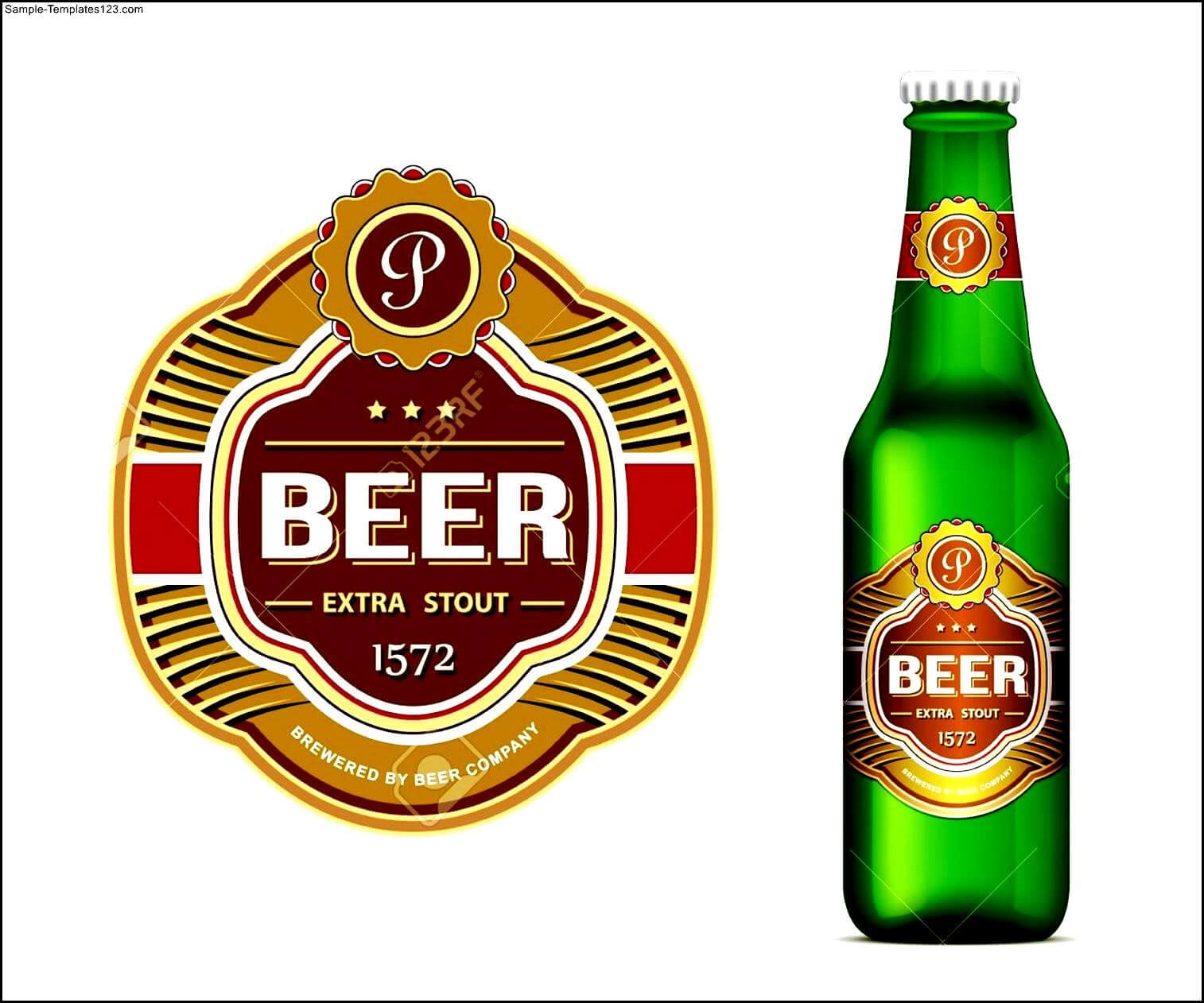 Beer Bottle Label Template Word – Sample Templates – Sample In Beer Label Template Psd