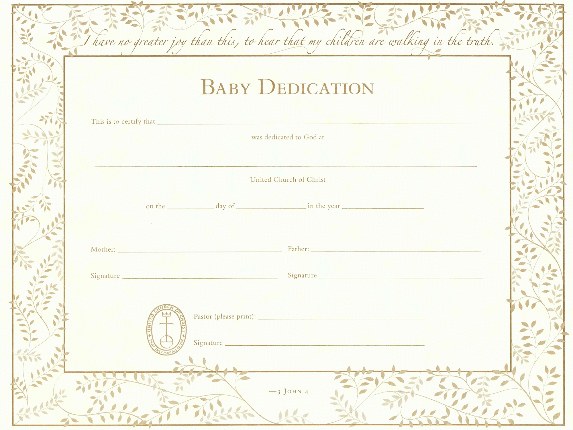 Best Printable Baby Dedication Certificate | Wanda Website For Baby Christening Certificate Template