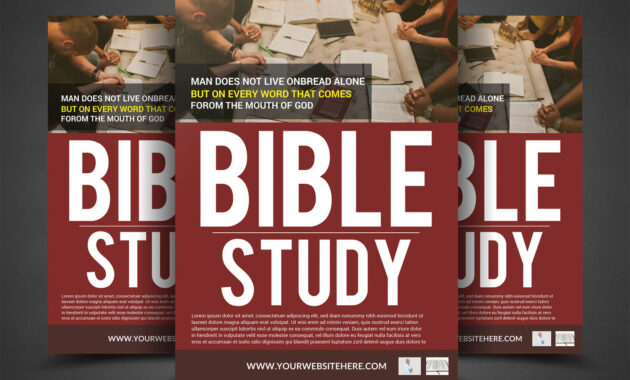 Bible Study Flyer Templatesanaimran | Thehungryjpeg with Bible Study Flyer Template Free